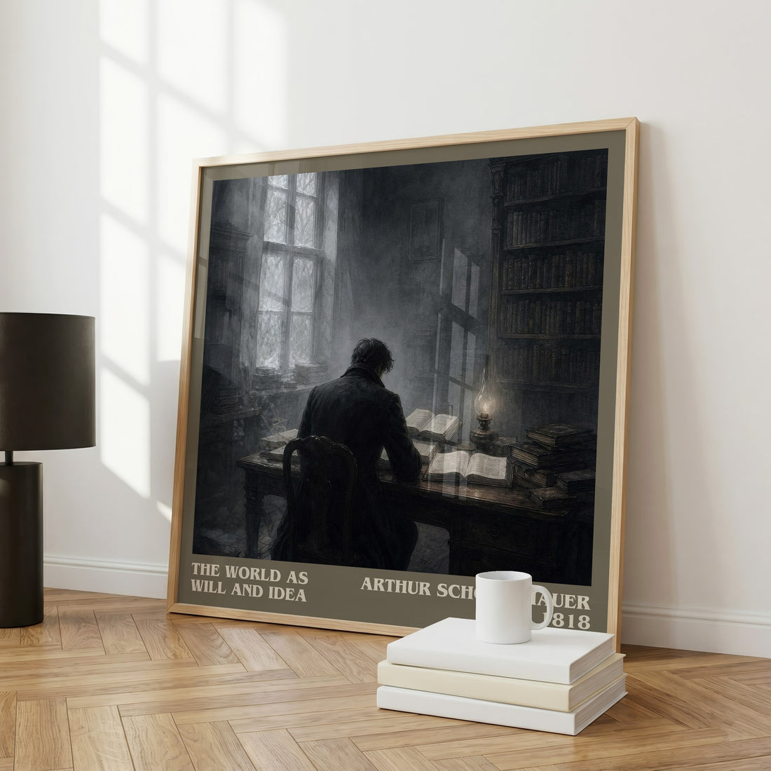 The World as Will and Idea literary art print colour and style options – Arthur Schopenhauer book art