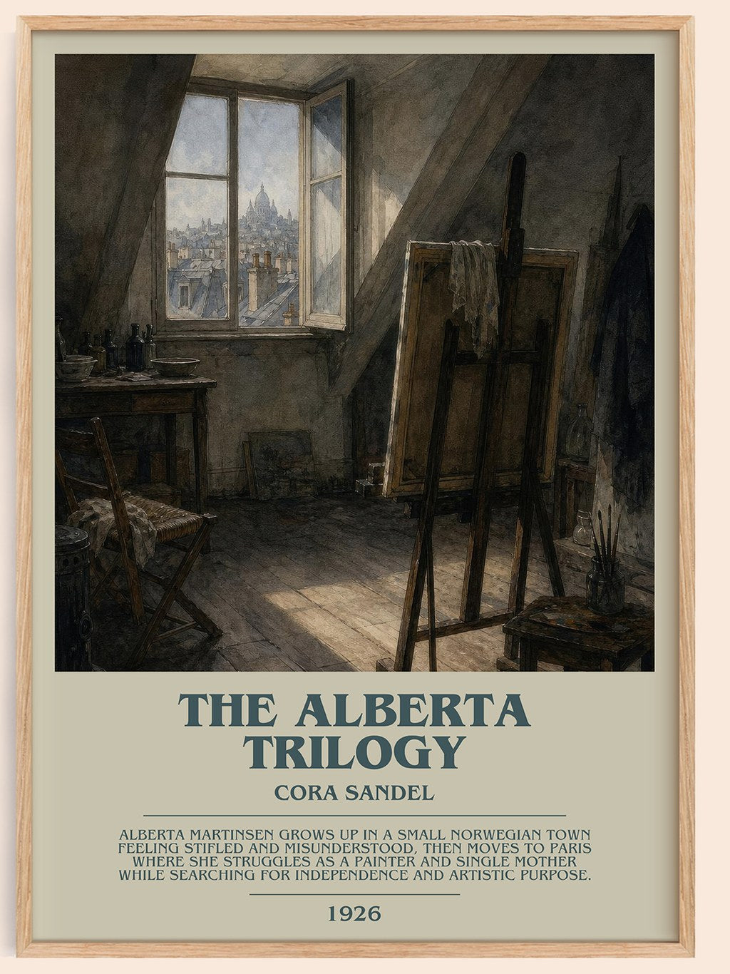The Alberta Trilogy Bookish Wall Art by Cora Sandel – framed poster