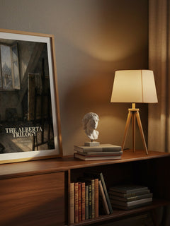 The Alberta Trilogy watercolour print on bookshelf – Cora Sandel fan gift