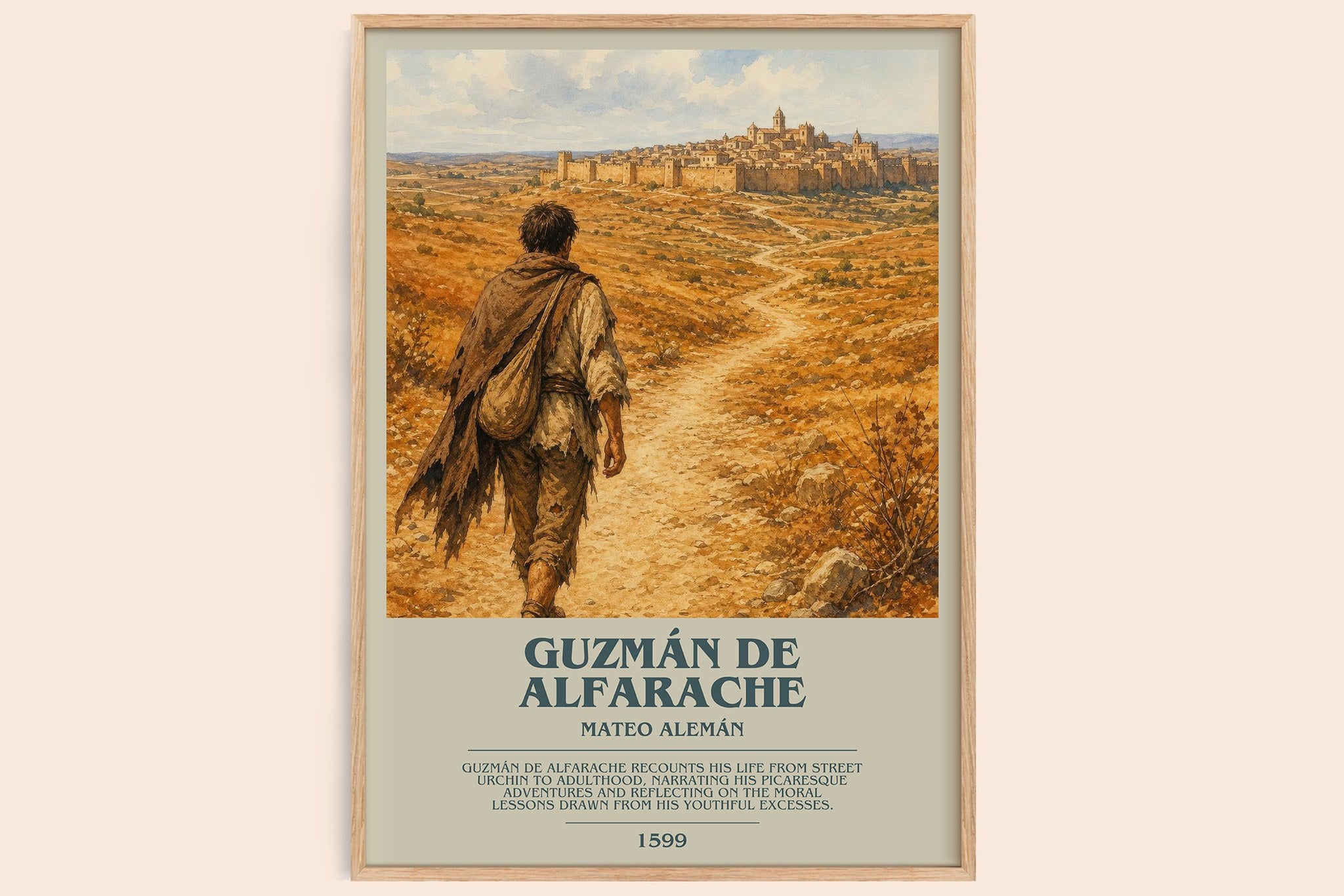 Guzmán de Alfarache Bookish Wall Art by Mateo Alemán