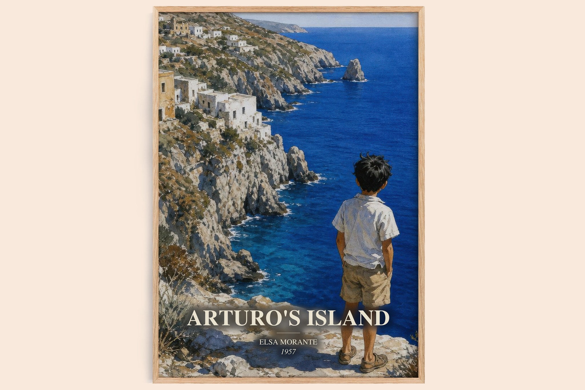 Arturo's Island Book Watercolour Illustration by Elsa Morante