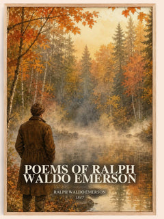 Poems Of Ralph Waldo Emerson watercolour book poster by Ralph Waldo Emerson – framed literary art print