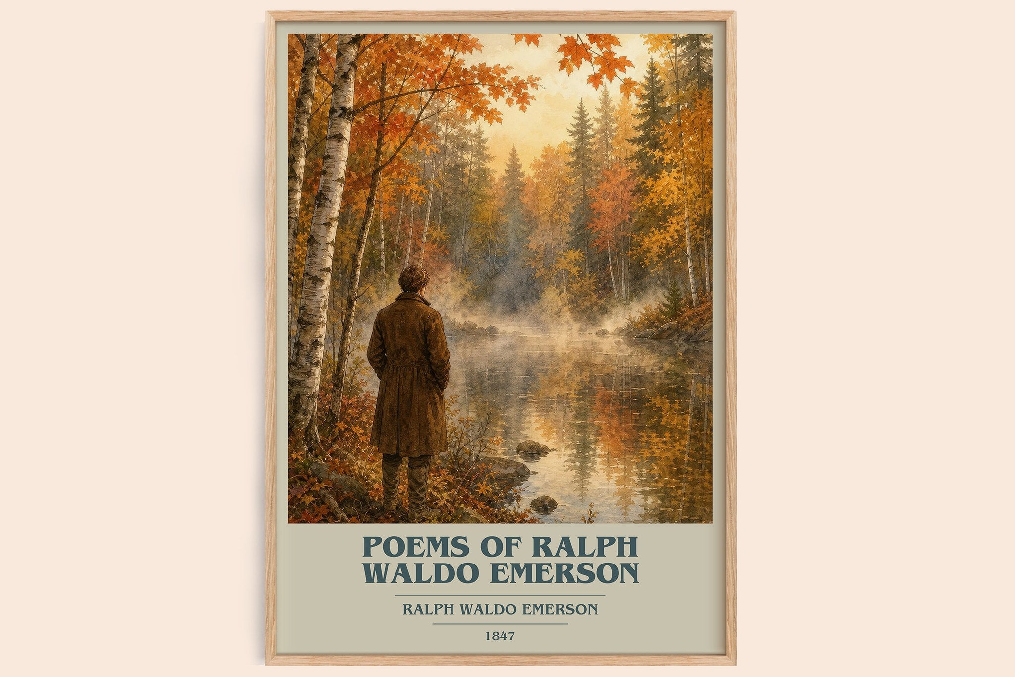 Poems Of Ralph Waldo Emerson Book Cover Poster by Ralph Waldo Emerson