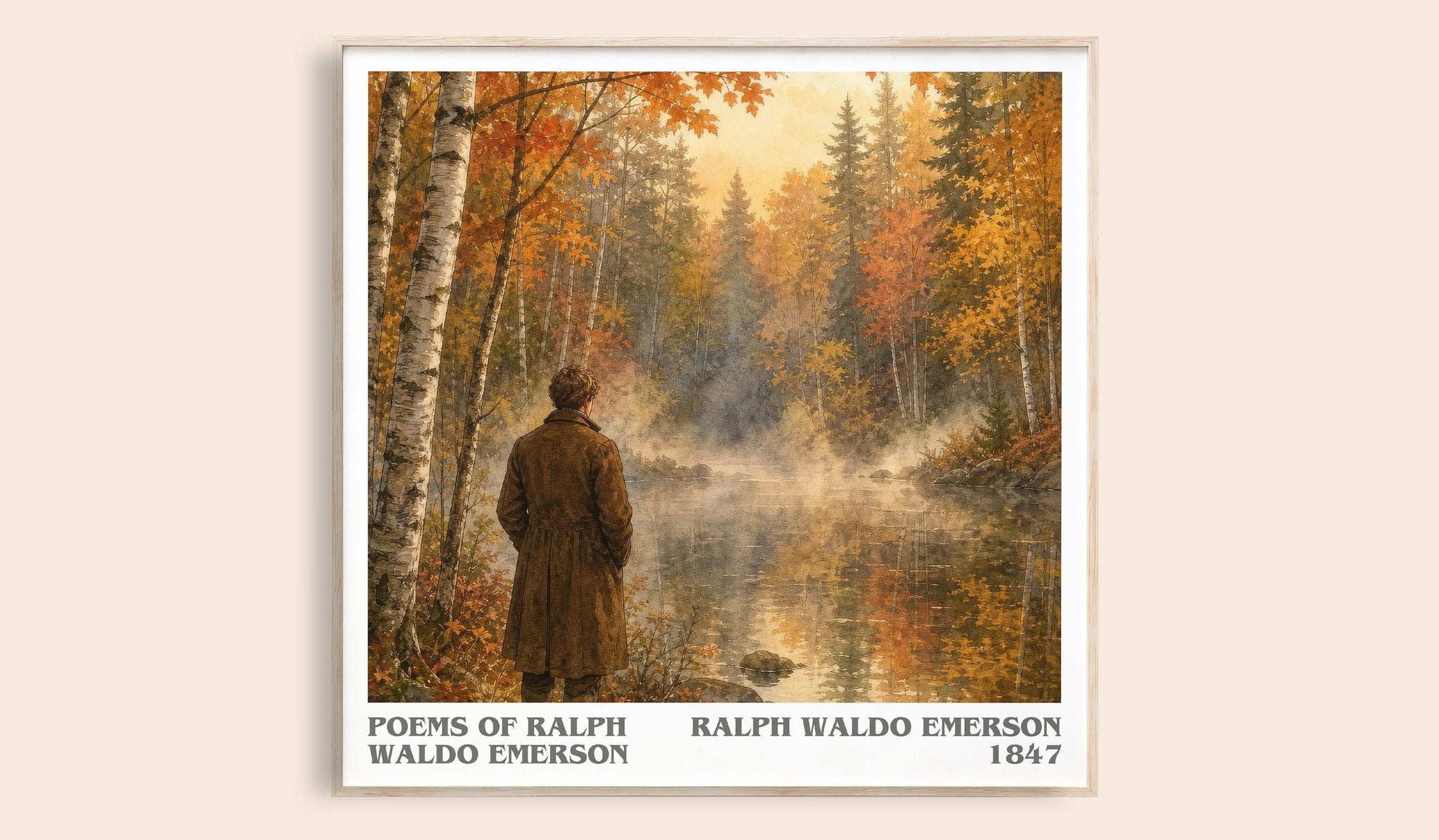 Poems Of Ralph Waldo Emerson Literary Art Print by Ralph Waldo Emerson