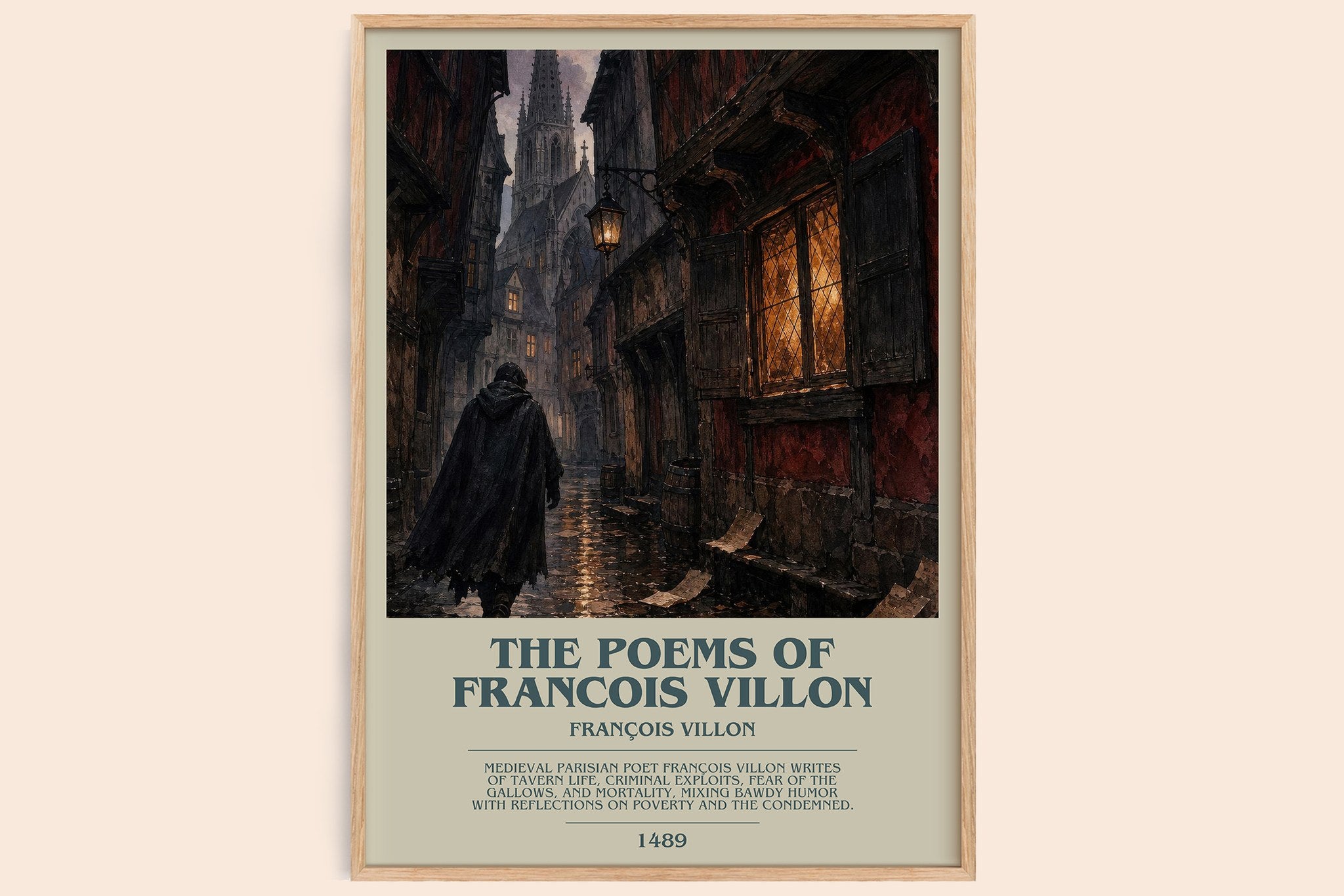 The Poems of Francois Villon Bookish Wall Art by François Villon
