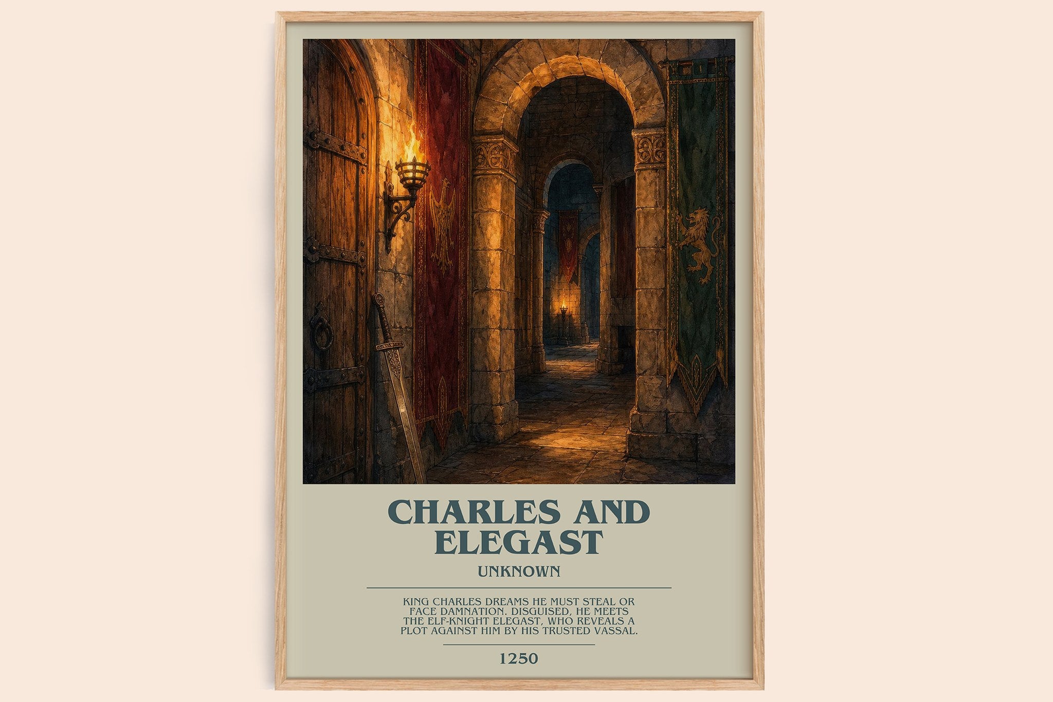 Charles And Elegast Bookish Wall Art by Unknown