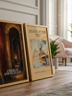 Charles And Elegast watercolour print framed by window – literary home decor