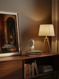 Charles And Elegast watercolour print on bookshelf – Unknown fan gift