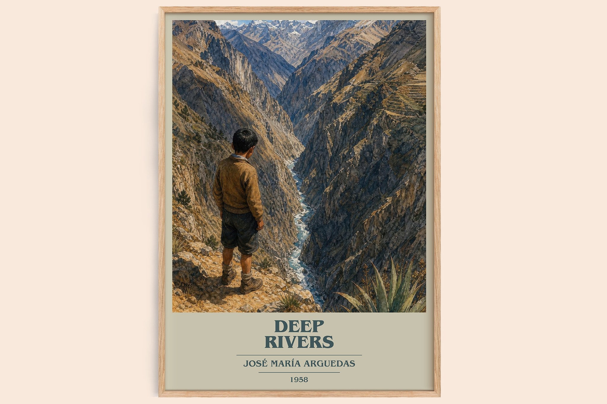 Deep Rivers Book Cover Poster by José María Arguedas