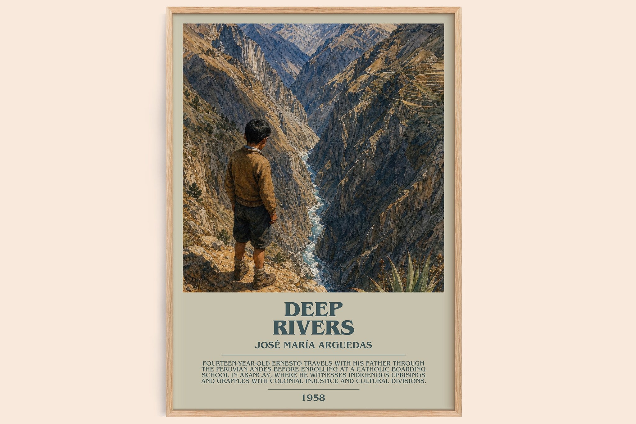 Deep Rivers Bookish Wall Art by José María Arguedas