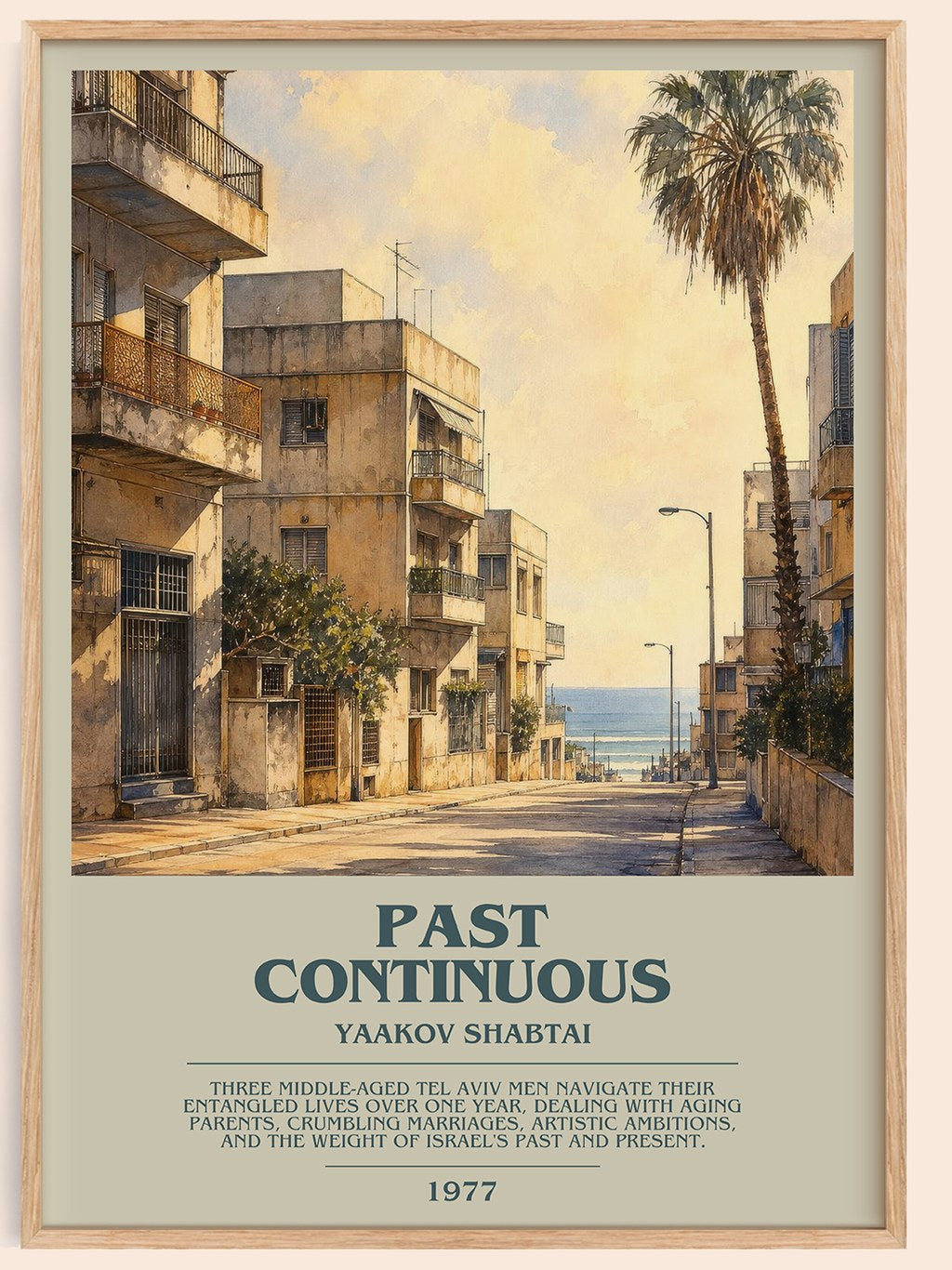 Past Continuous Bookish Wall Art by Yaakov Shabtai – framed poster