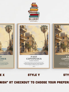 Past Continuous Bookish Wall Art by Yaakov Shabtai – Style X, Y and Z side by side – choose your finish