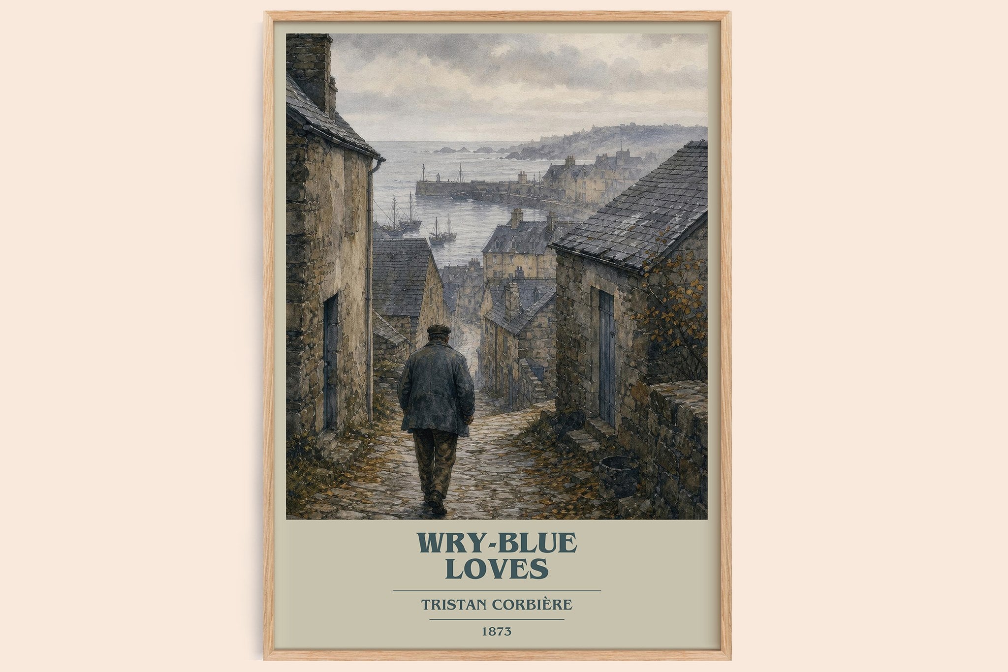 Wry-Blue Loves Book Cover Poster by Tristan Corbière