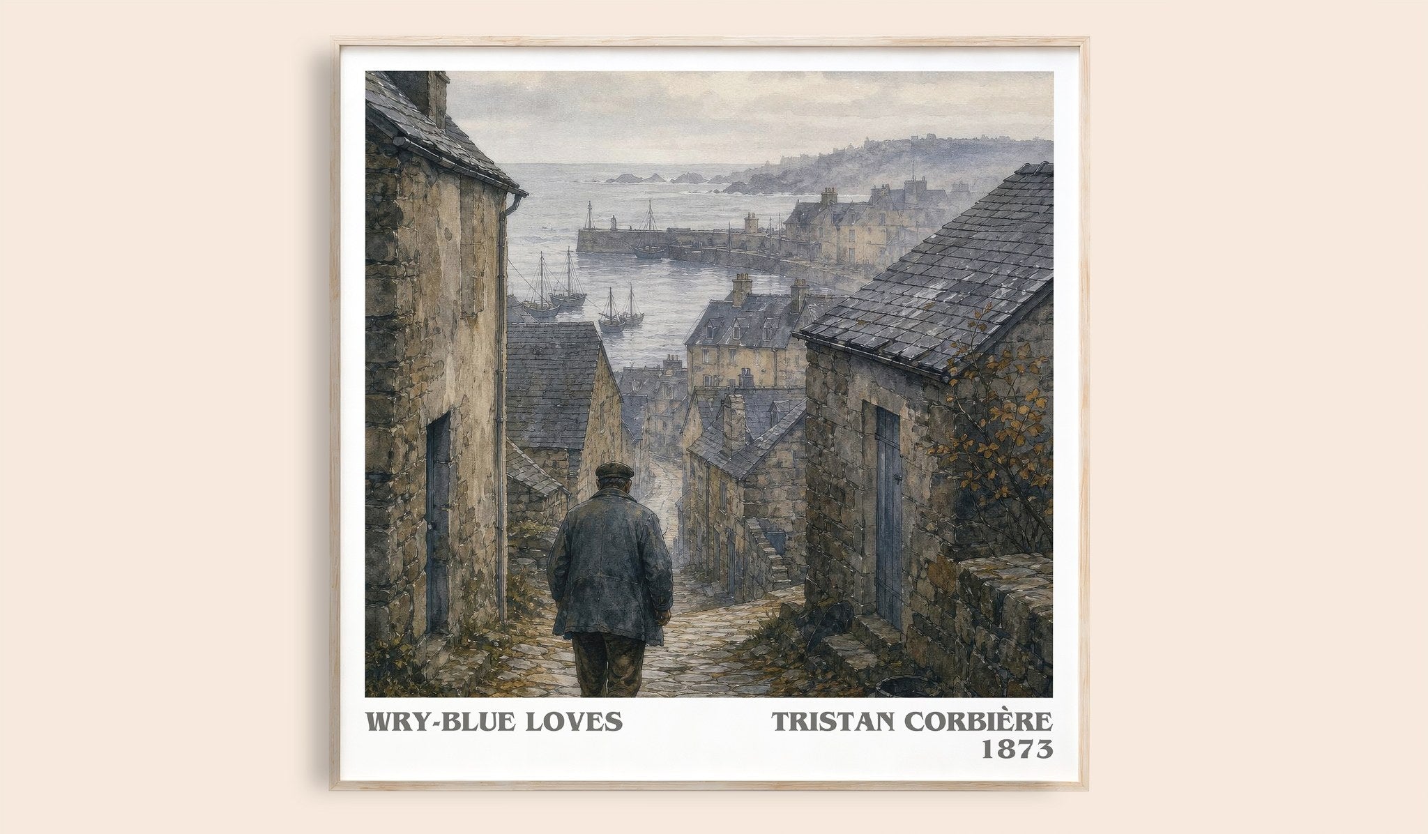 Wry-Blue Loves Literary Art Print by Tristan Corbière