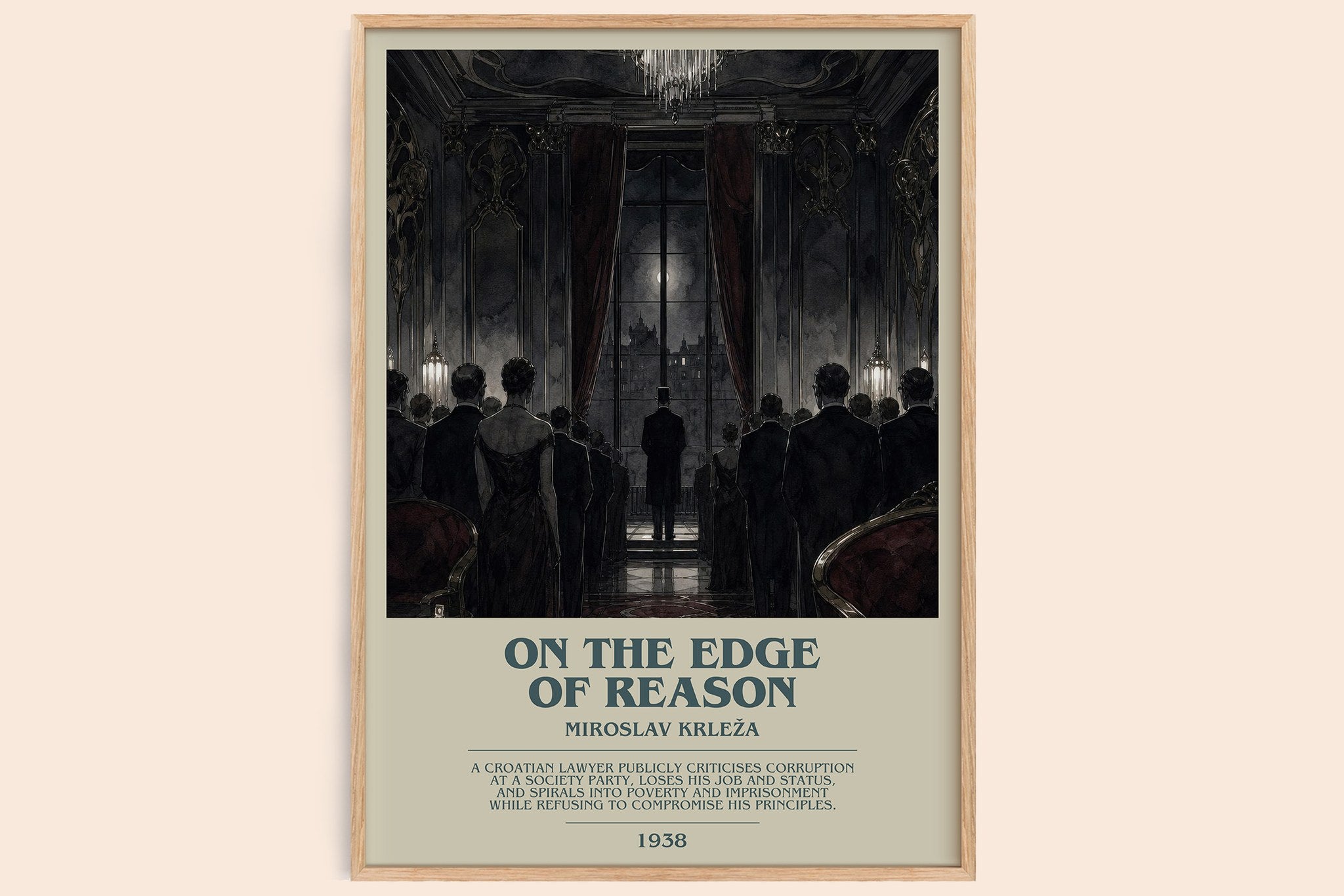 On the Edge of Reason Bookish Wall Art by Miroslav Krleža