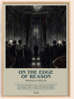 On the Edge of Reason Bookish Wall Art by Miroslav Krleža – framed poster