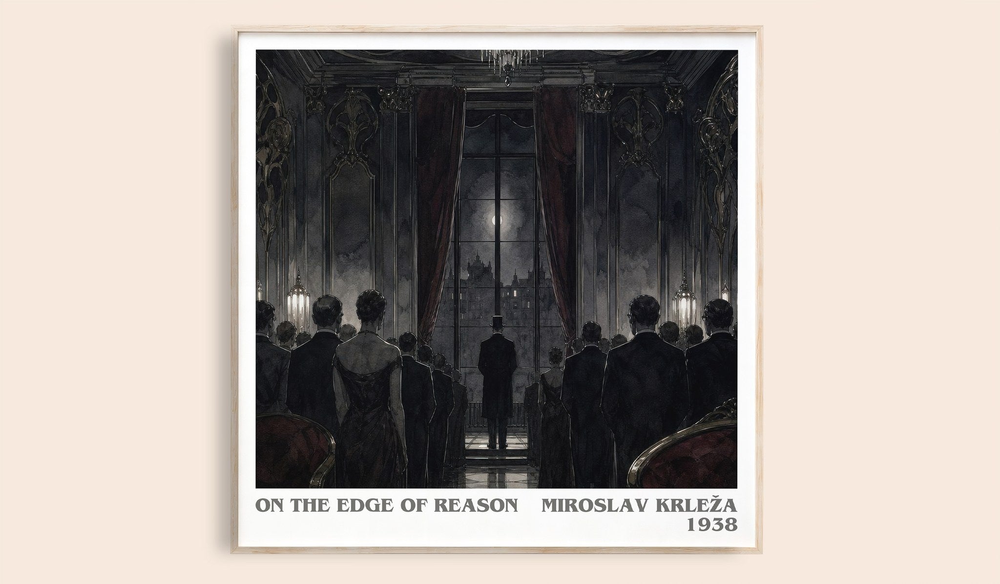 On the Edge of Reason Literary Art Print by Miroslav Krleža