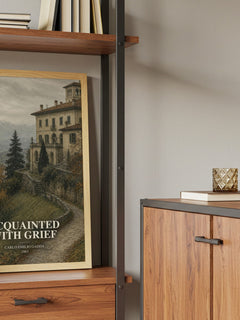 Acquainted With Grief book watercolour illustration paper finish options – matte satin gloss