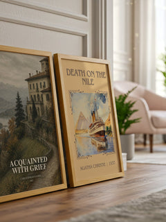 Acquainted With Grief watercolour print framed by window – literary home decor