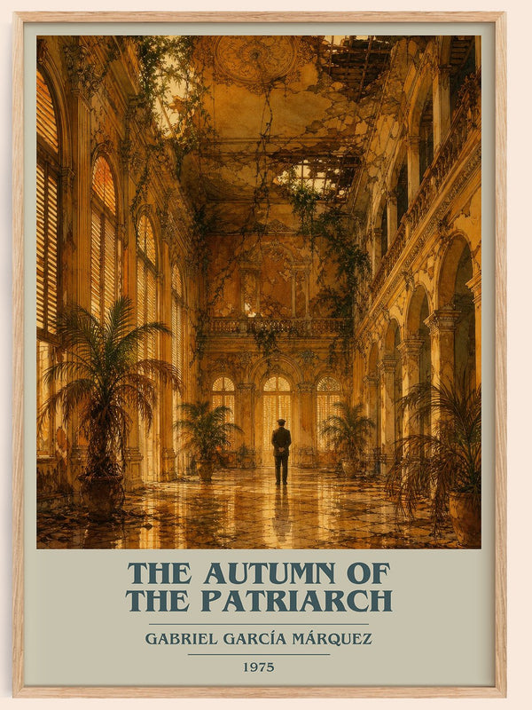 The Autumn of the Patriarch book cover book poster by Gabriel García Márquez – framed literary art print