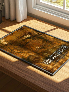The Autumn of the Patriarch watercolour book poster framed on wall – literary fiction wall art