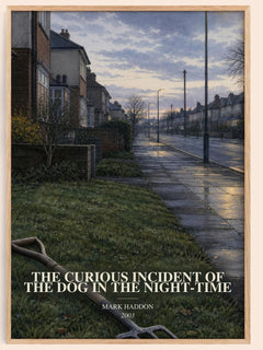 The Curious Incident of the Dog in the Night-time watercolour book poster by Mark Haddon – framed literary art print