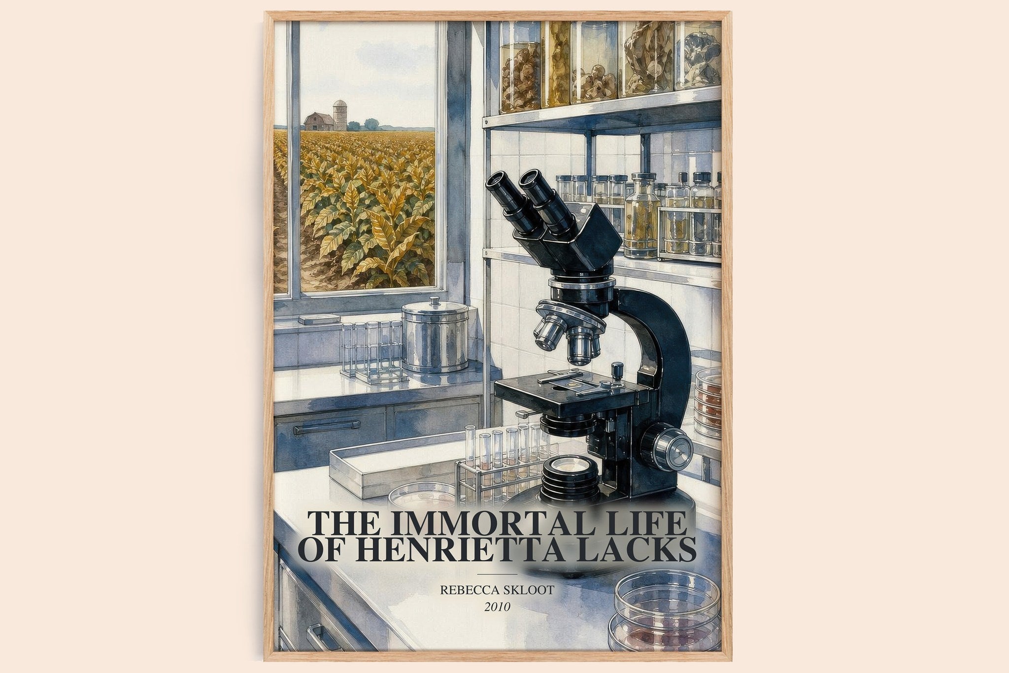The Immortal Life of Henrietta Lacks Book Watercolour Illustration by Rebecca Skloot
