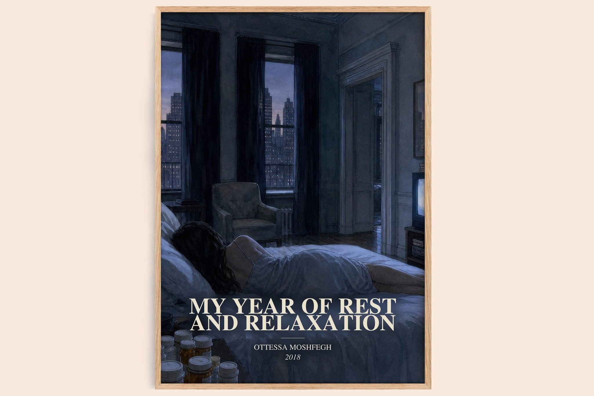 My Year of Rest and Relaxation Book Watercolour Illustration by Ottessa Moshfegh