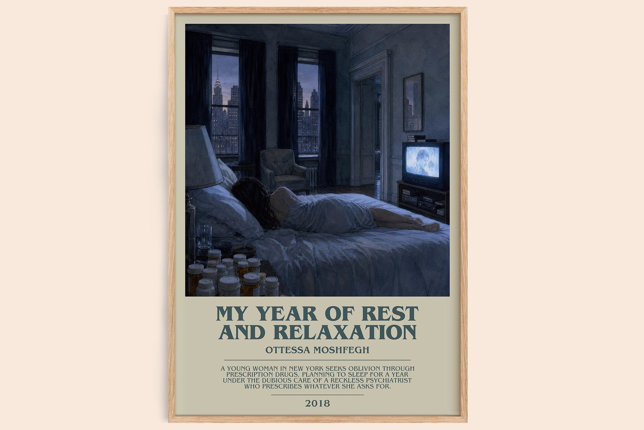 My Year of Rest and Relaxation Bookish Wall Art by Ottessa Moshfegh