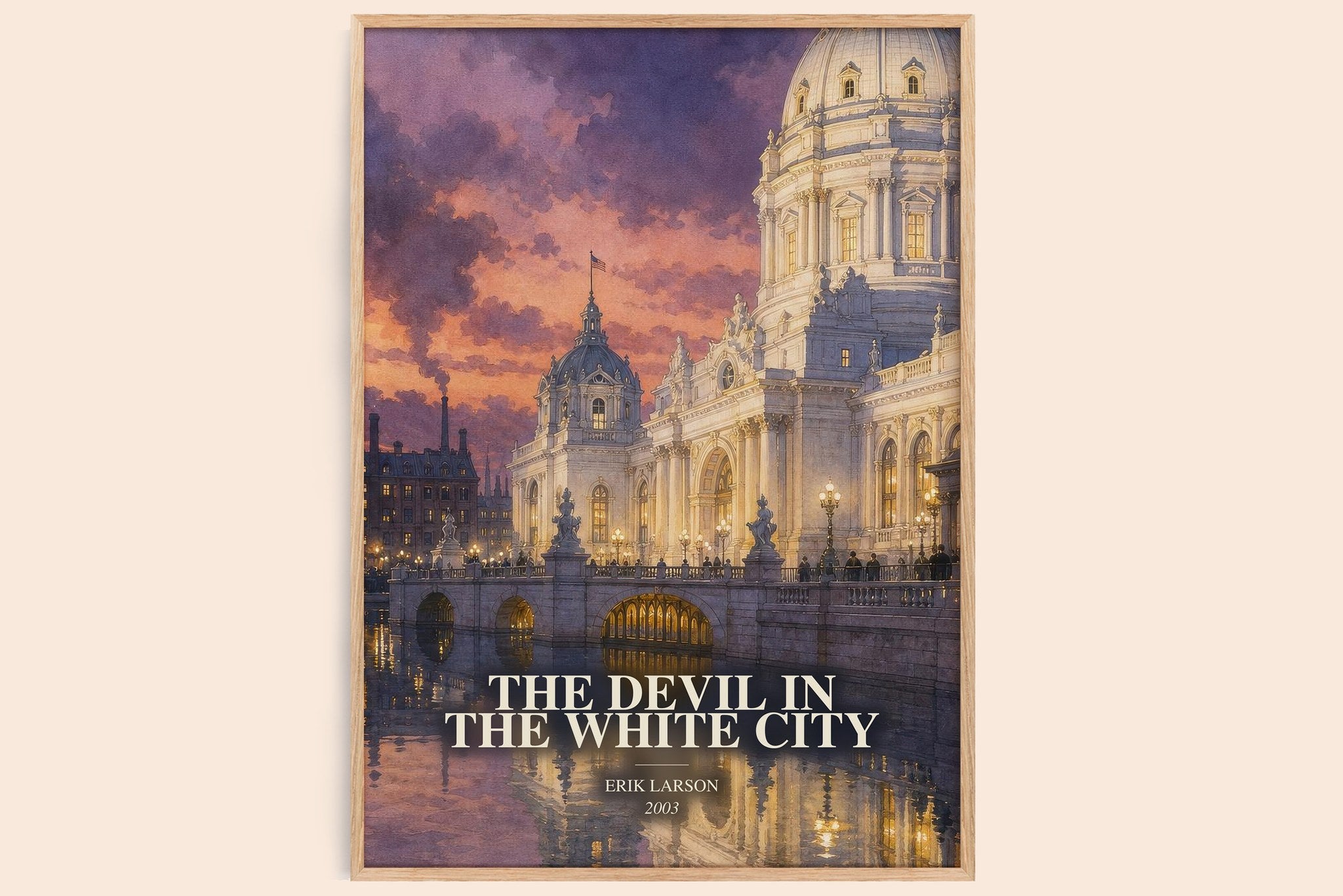 Devil In The White City Book Watercolour Illustration by Erik Larson