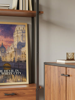 The Devil In The White City book watercolour illustration paper finish options – matte satin gloss