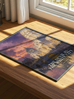The Devil In The White City watercolour book poster framed on wall – non fiction wall art
