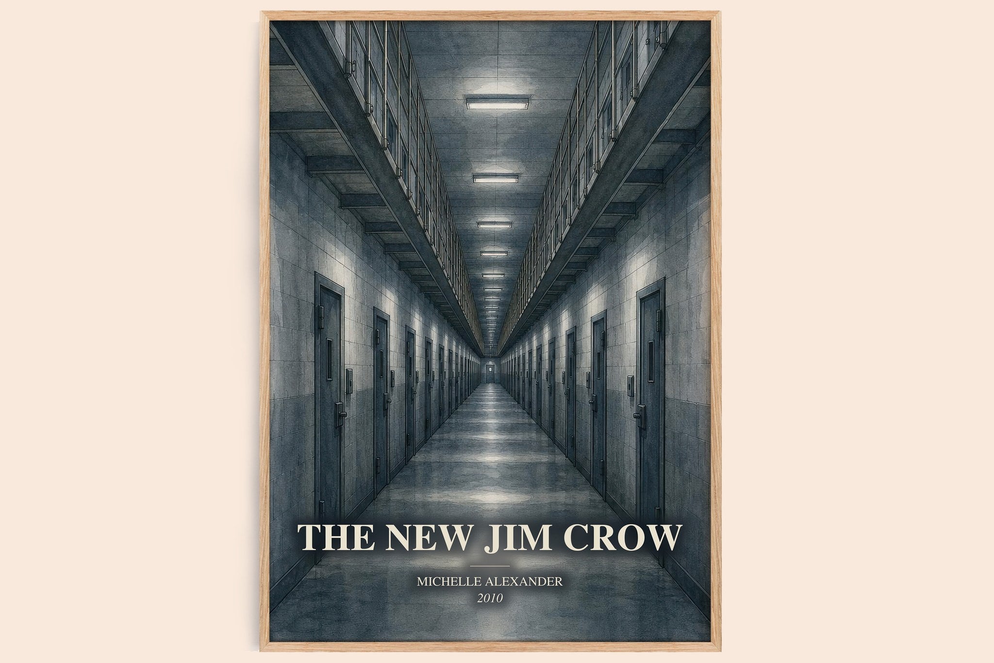 The New Jim Crow Book Watercolour Illustration by Michelle Alexander