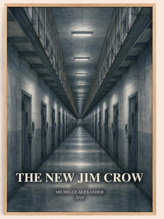 The New Jim Crow watercolour book poster by Michelle Alexander – framed literary art print