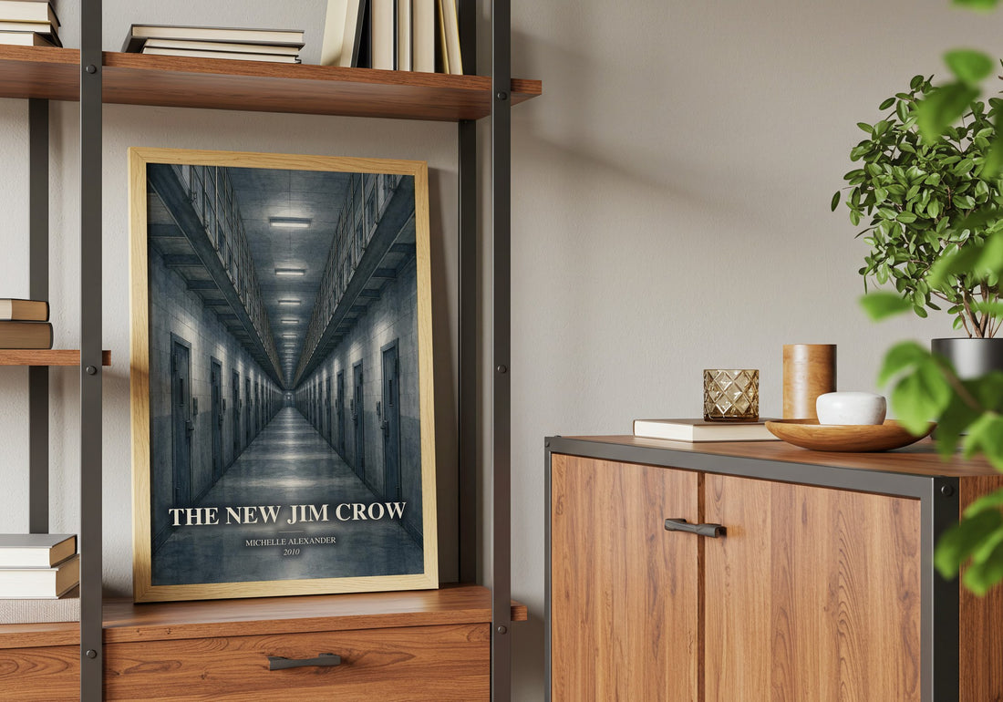 The New Jim Crow book watercolour illustration paper finish options – matte satin gloss