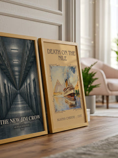 The New Jim Crow watercolour print framed by window – literary home decor