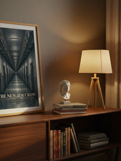 The New Jim Crow watercolour print on bookshelf – Michelle Alexander fan gift