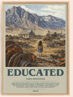 Educated Bookish Wall Art by Tara Westover – framed poster
