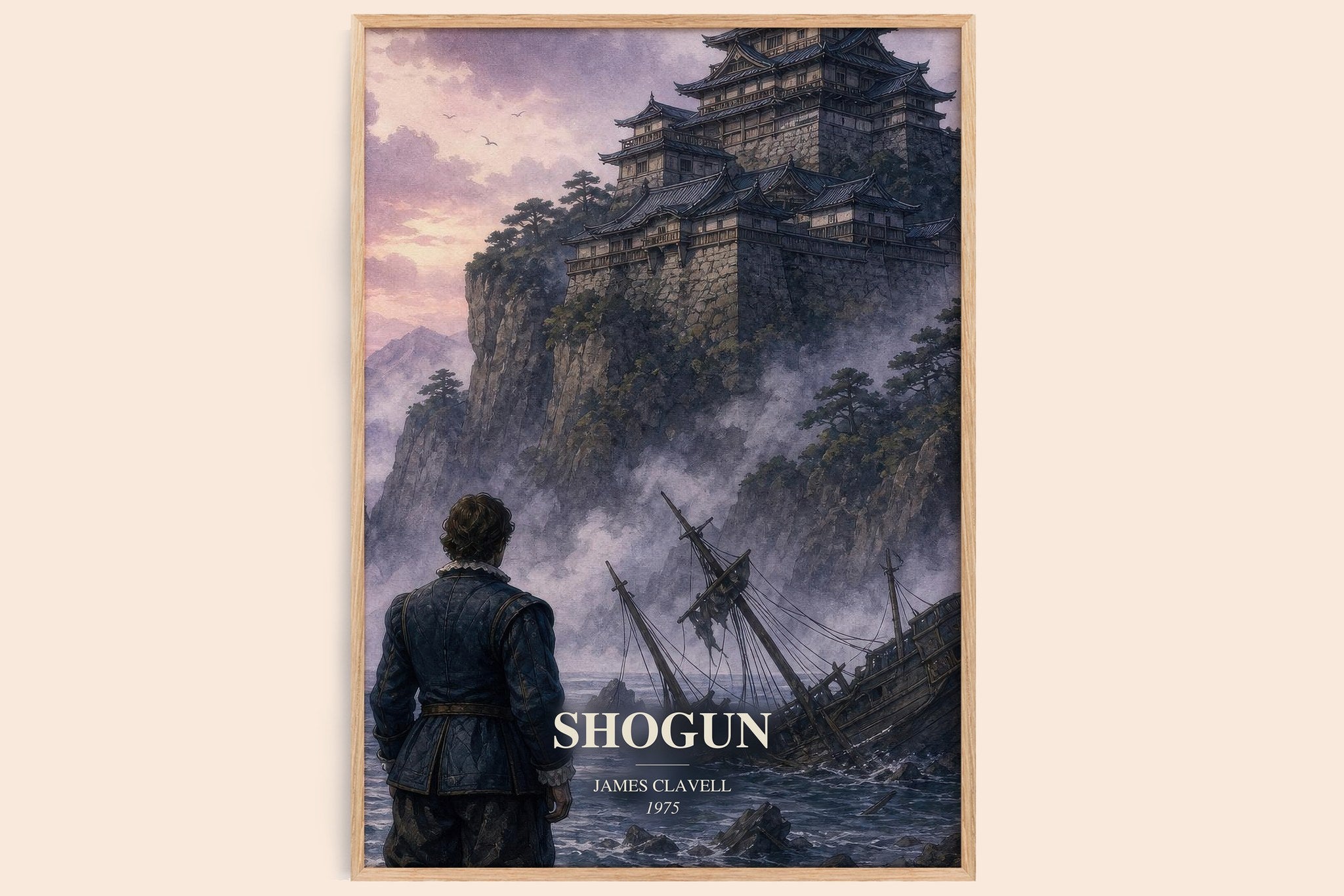 Shogun Book Watercolour Illustration by James Clavell