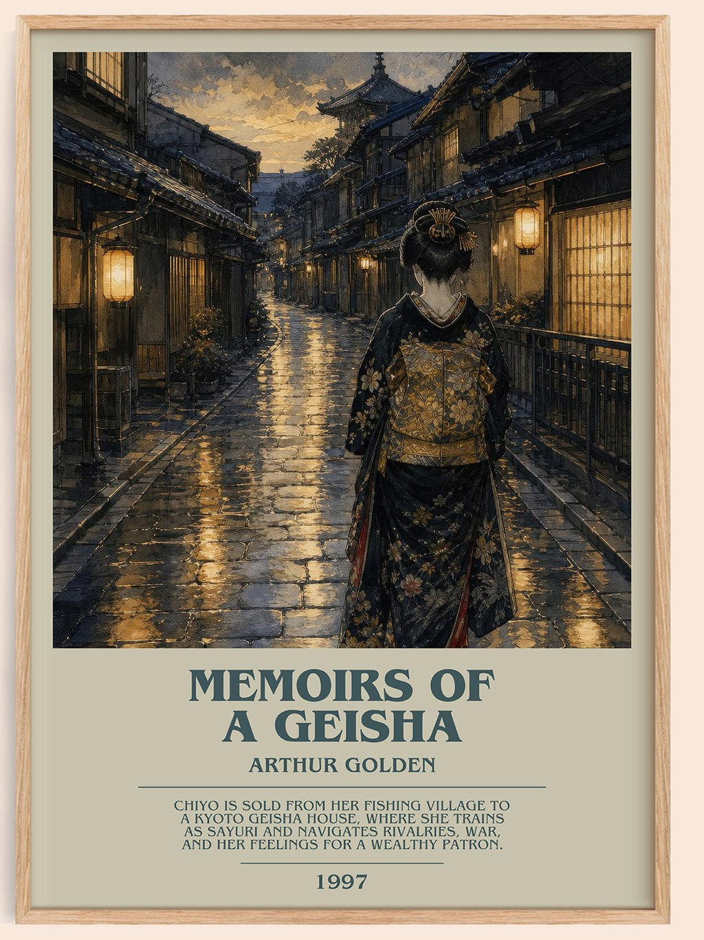 Memoirs of a Geisha Bookish Wall Art by Arthur Golden – framed poster