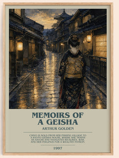 Memoirs of a Geisha Bookish Wall Art by Arthur Golden – framed poster