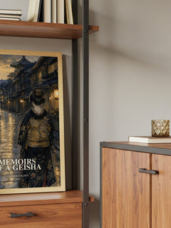 Memoirs of a Geisha book watercolour illustration paper finish options – matte satin gloss
