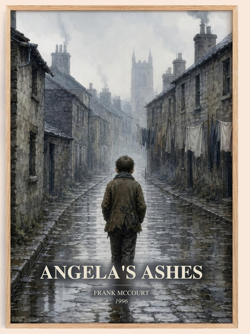 Angela's Ashes watercolour book poster by Frank McCourt – framed literary art print