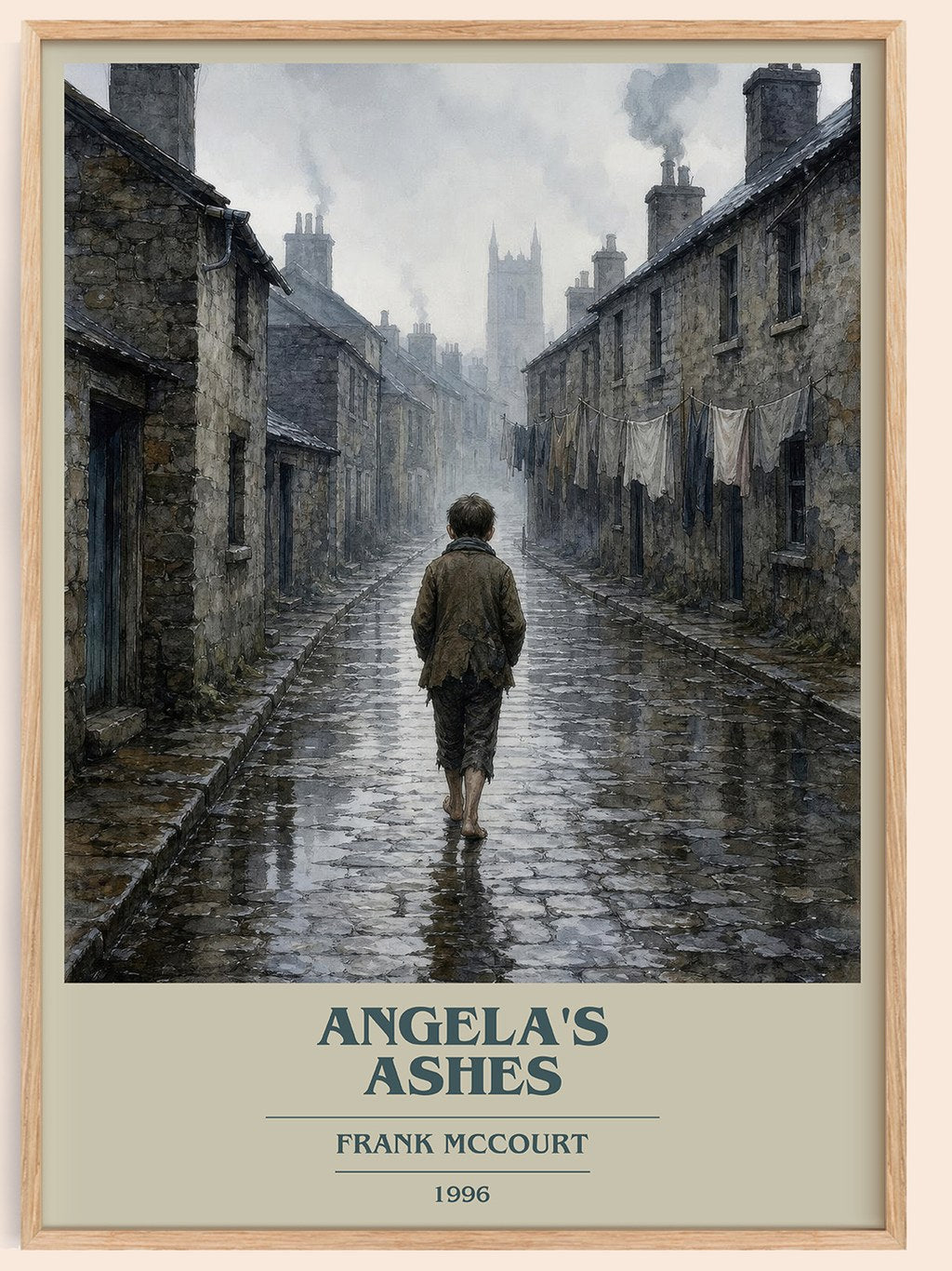 Angela's Ashes book cover book poster by Frank McCourt – framed literary art print