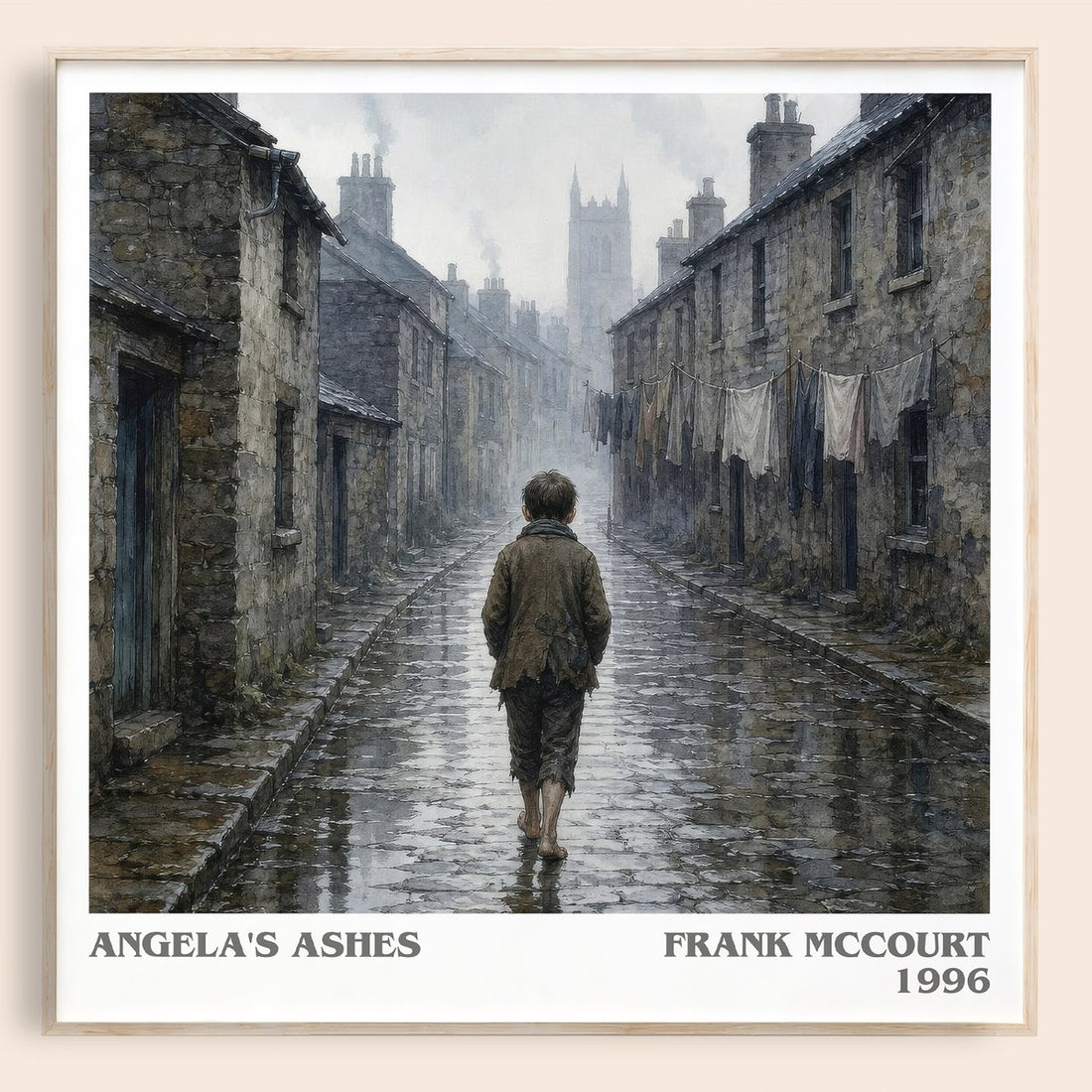 Angela's Ashes literary book poster by Frank McCourt – framed literary art print