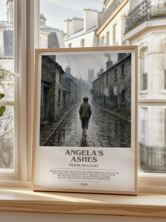 Angela's Ashes Bookish Wall Art by Frank McCourt – framed print by a bright window