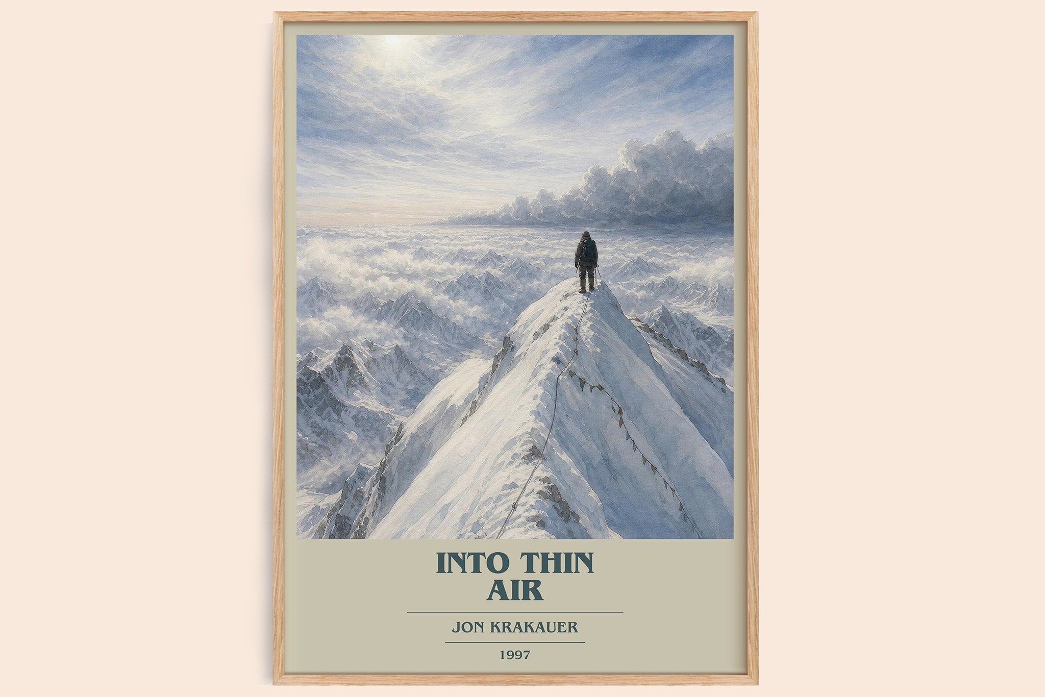 Into Thin Air Book Cover Poster by Jon Krakauer