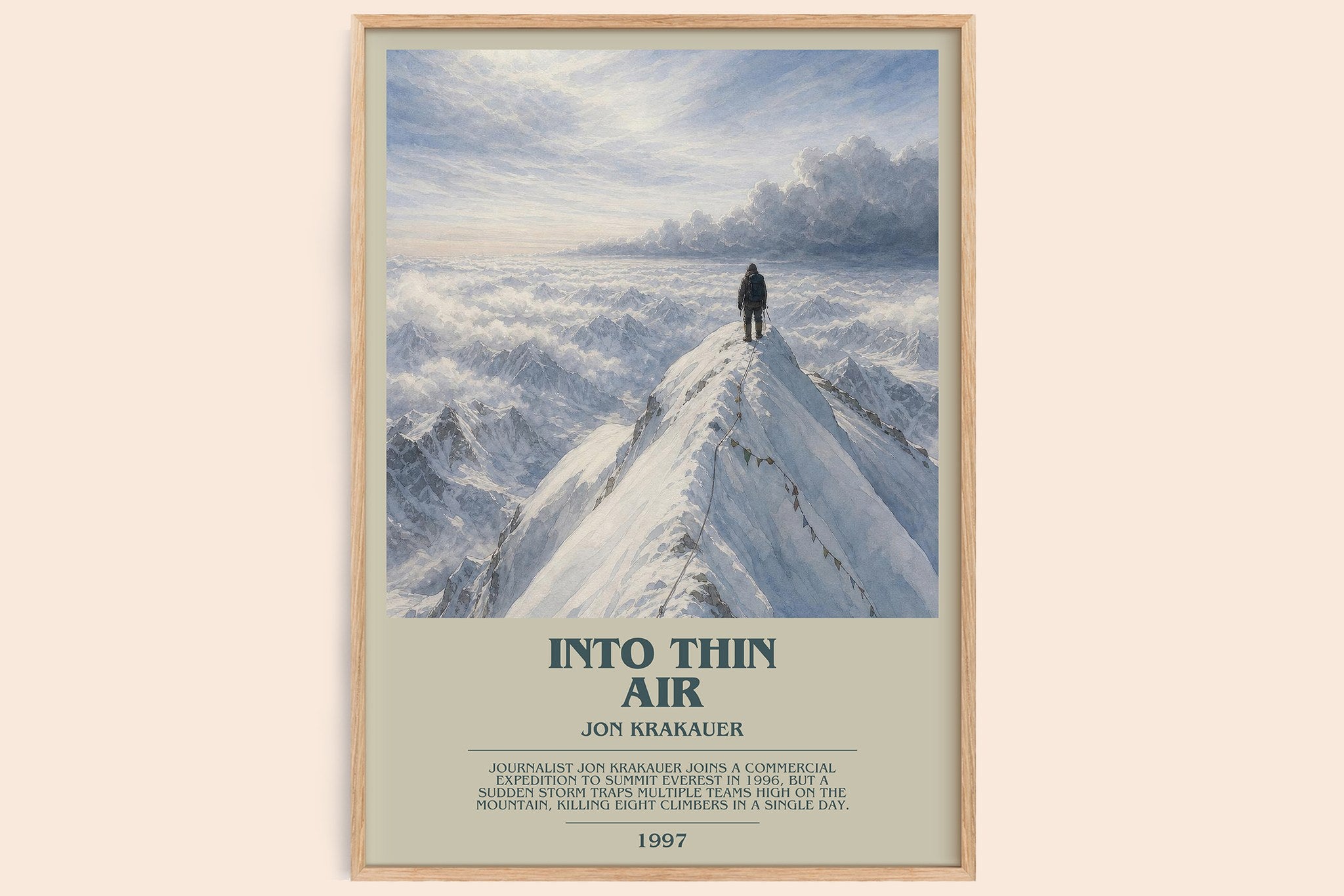 Into Thin Air Bookish Wall Art by Jon Krakauer