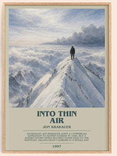 Into Thin Air Bookish Wall Art by Jon Krakauer – framed poster