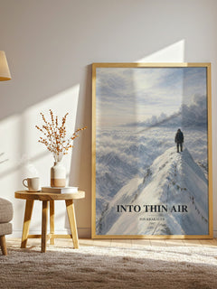 Into Thin Air watercolour print in frame leaning in hallway – memoir wall art